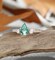 Kite cut moss agate engagement ring, rose gold wedding ring, anniversary moissanite cubic zirconia bridal ring, vintage Valentines Day gift product 2